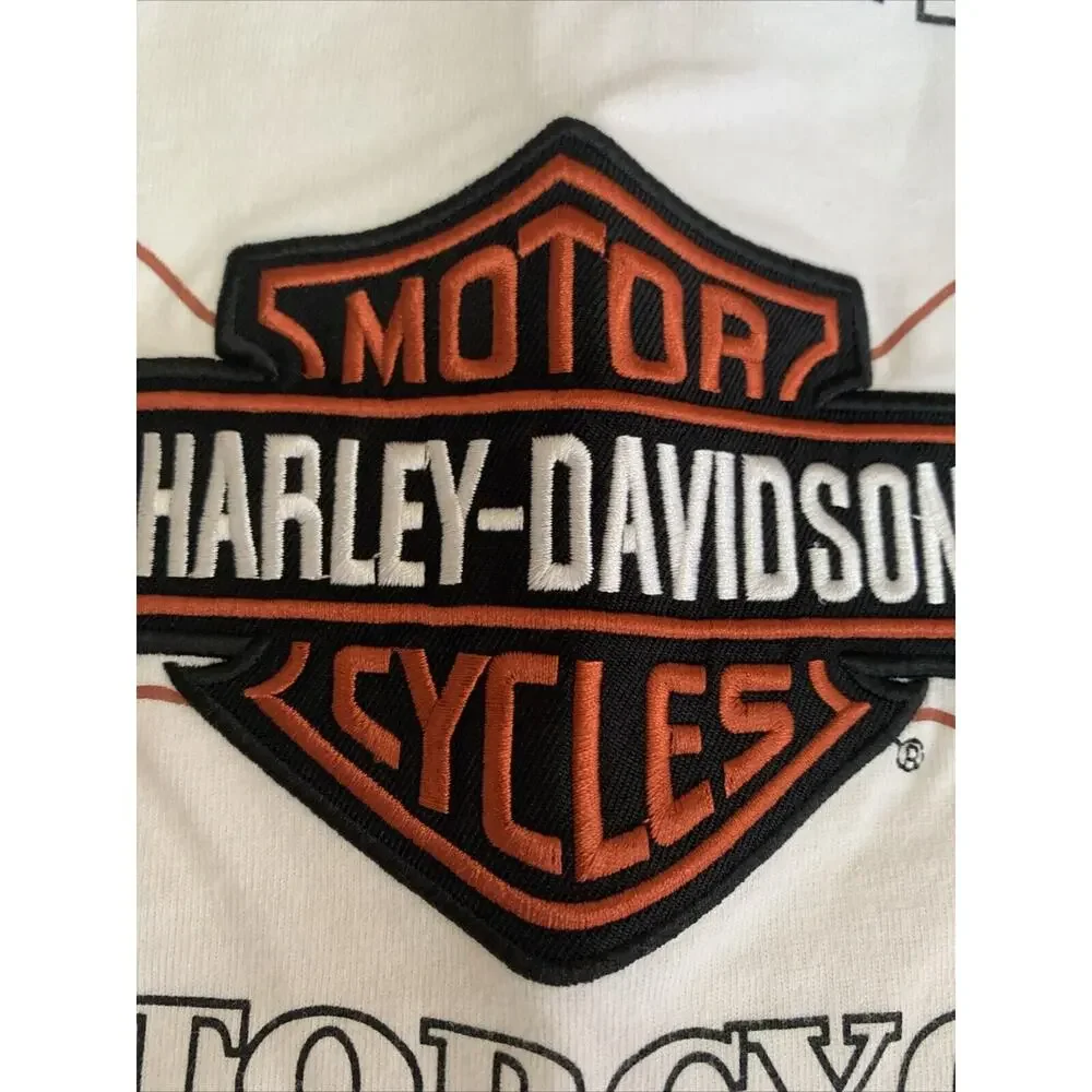 Harley Davidson Long Sleeve Flames Large Embroidered Back Size Large
